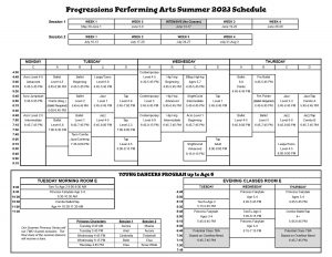 Summer Schedule 2023