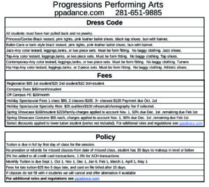 PPA Dress Code / Fees / Policy