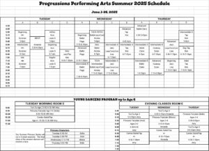 Summer 2025 Schedule