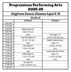 Daytime Dance Classes
